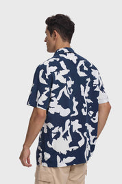 Camisa Hombre Print Azul