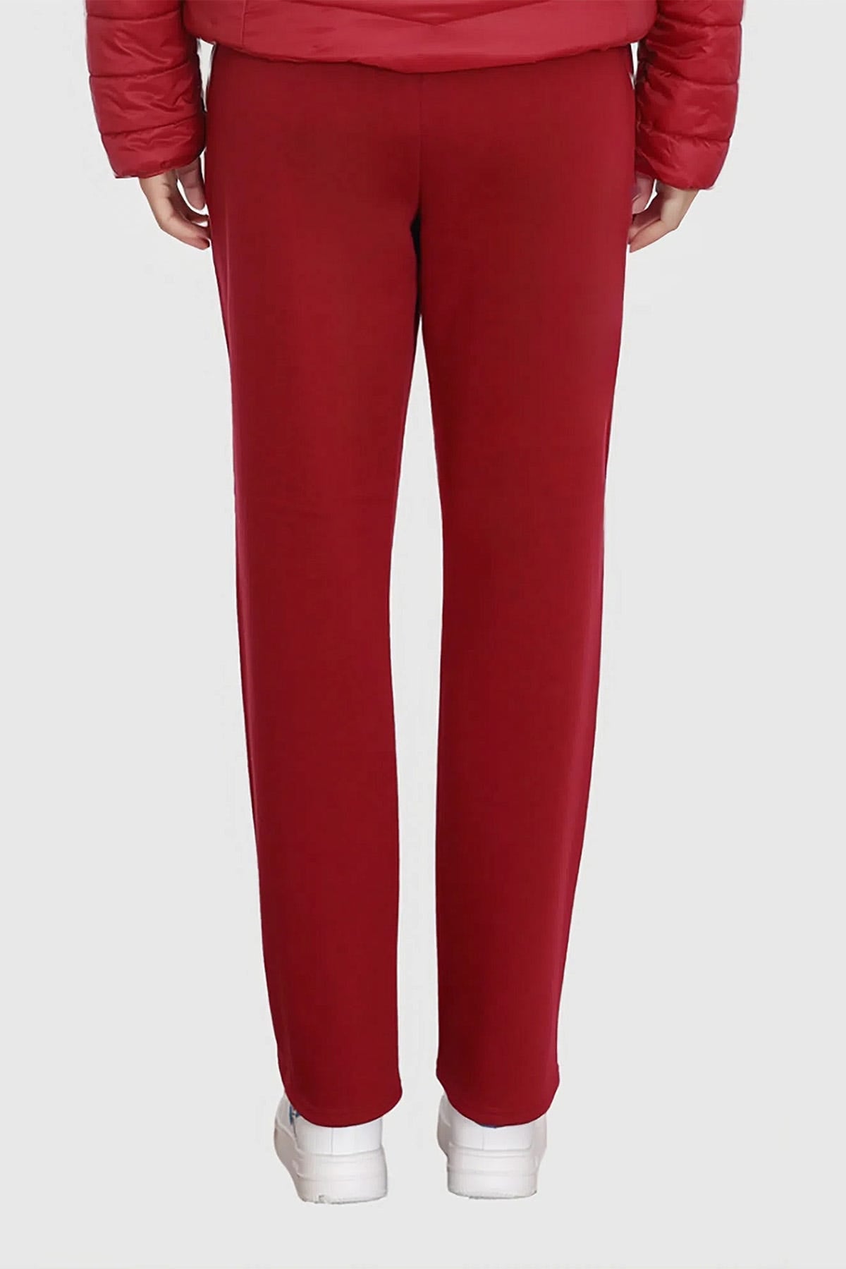 Pantalón Buzo Mujer Flare Clásico Guinda