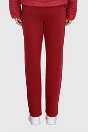 Pantalón Buzo Mujer Flare Clásico Guinda