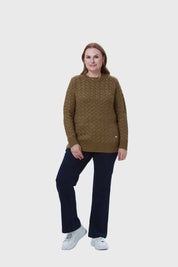 Sweater Mujer Calado Verde