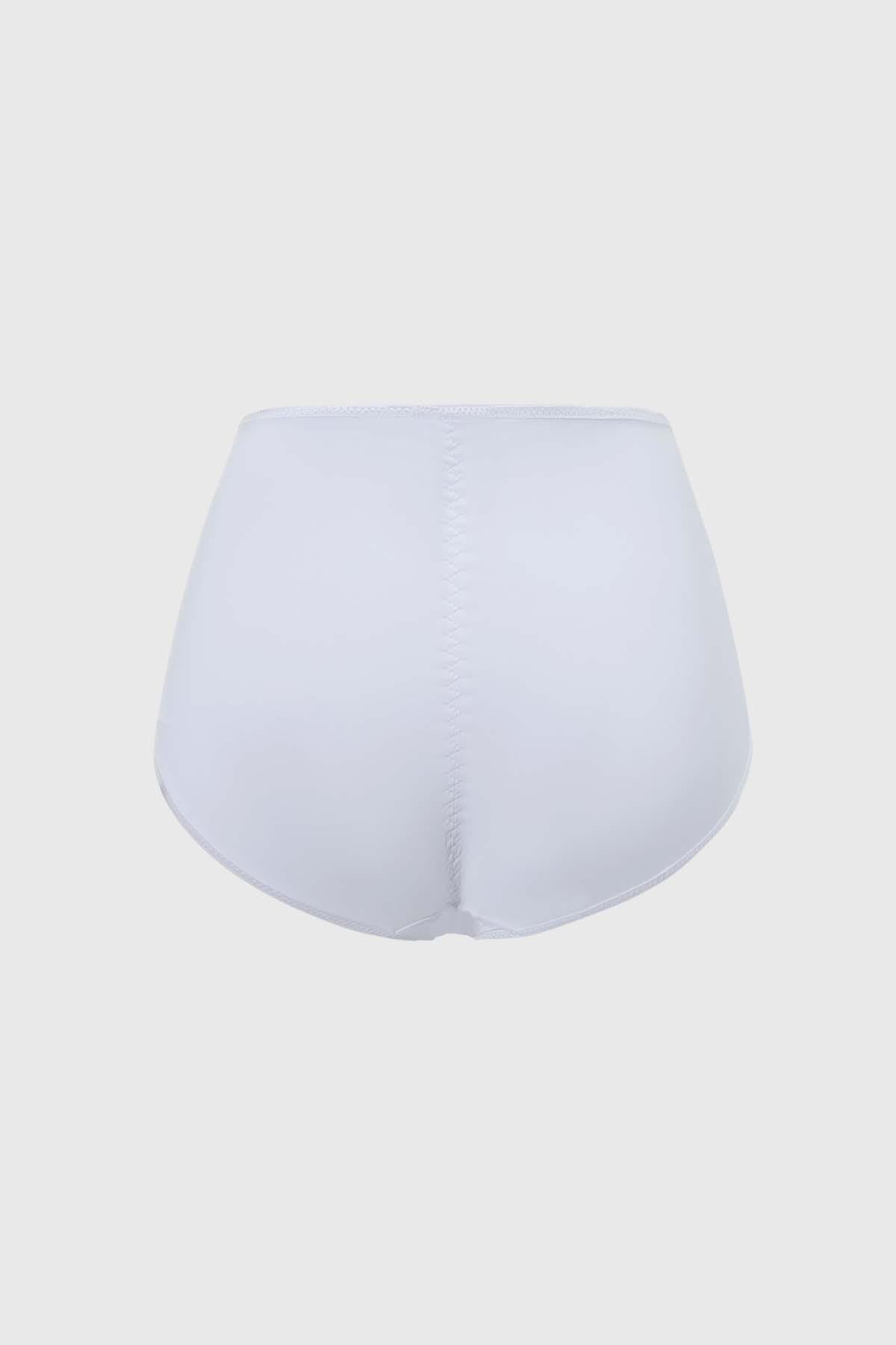 Calzón Mujer Tiro Alto Control Abdomen Corte Blanco