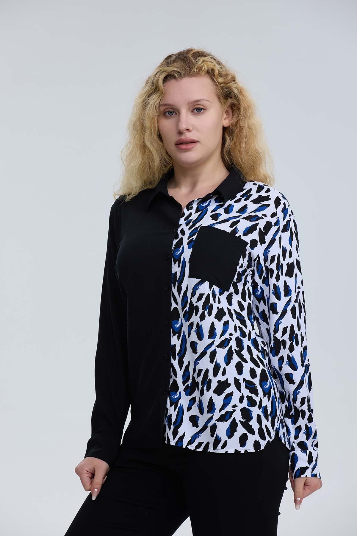 BLUSA MUJER ABOTÓNADA NEGRO