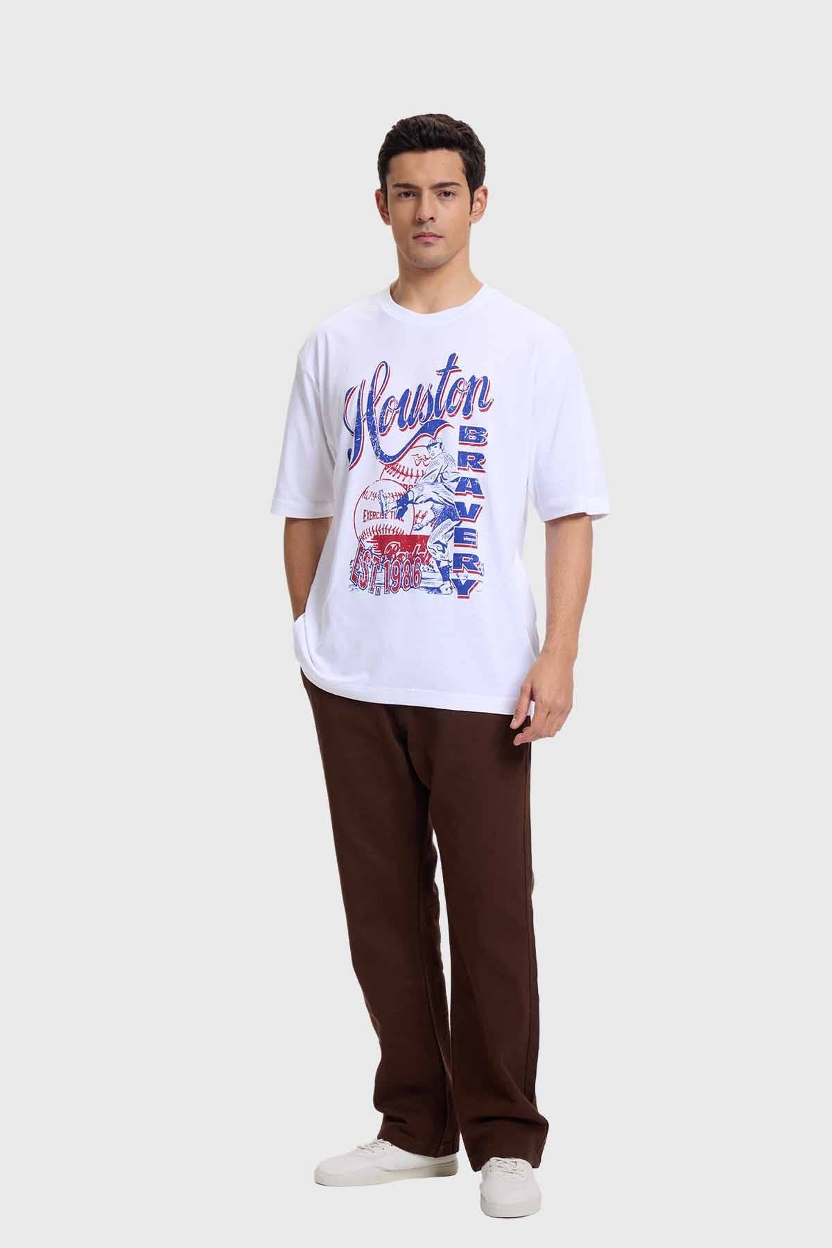 Polera Hombre Print Blanco