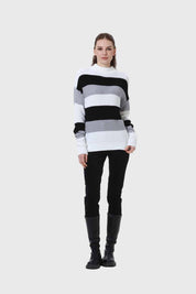 Sweater Mujer Bloques Blanco