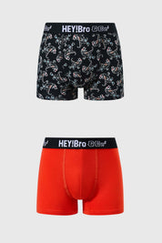 Boxer Niño Bipack Print Negro