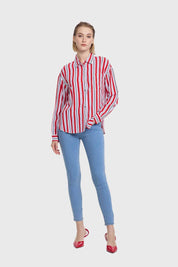 Blusa Mujer Abotonada Rojo