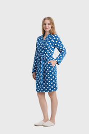 Bata Mujer Con Lazo Azul