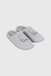 Pantufla Mujer Animales Gris