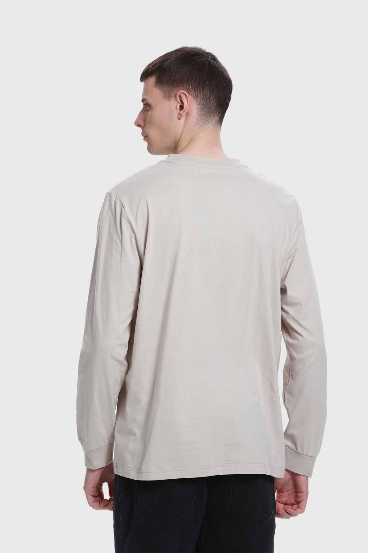 Polera Hombre Con Bolsillo Beige