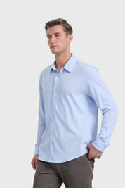 Camisa Hombre Acabado Mercerizado Celeste