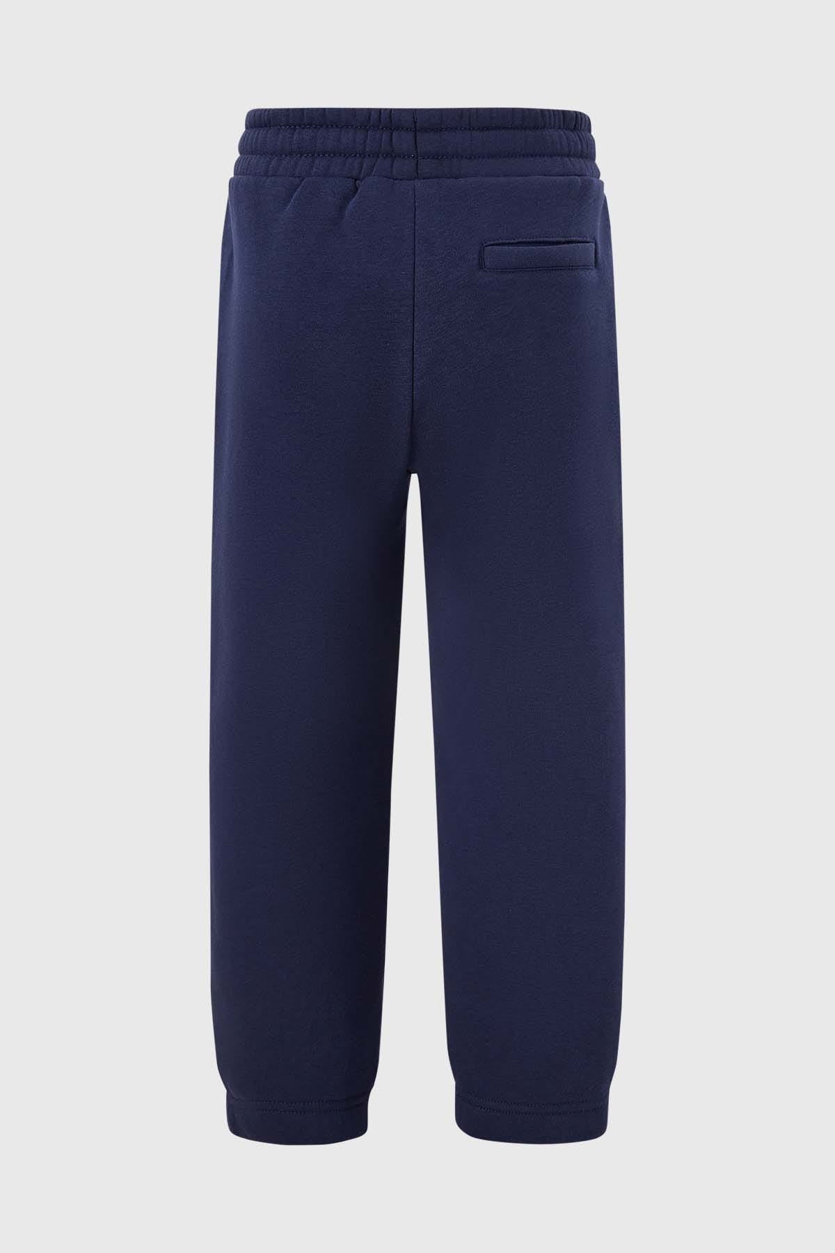 Pantalón Buzo Niño Franjas En Bolsillo Azul