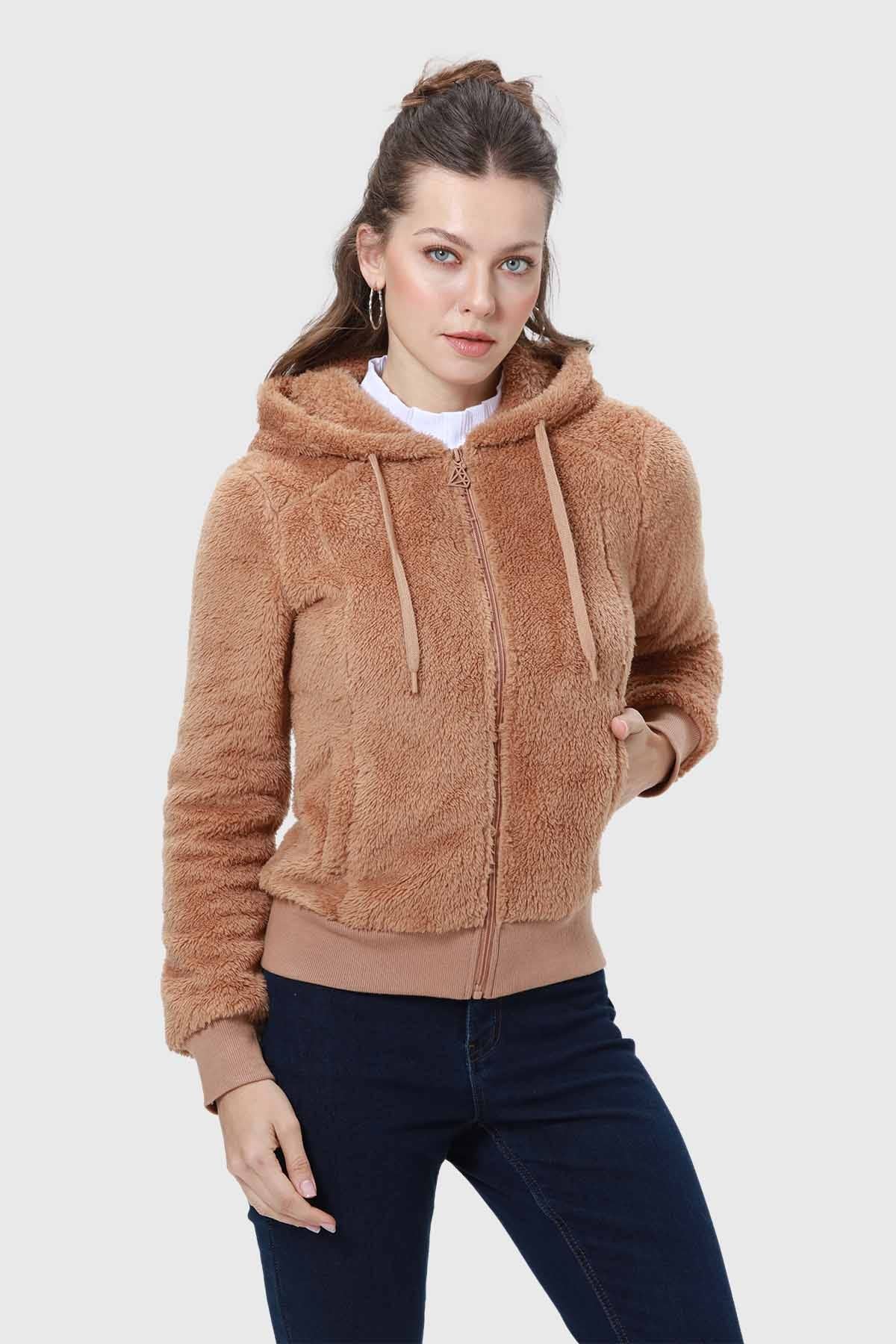 Polar Mujer Peludo Camel