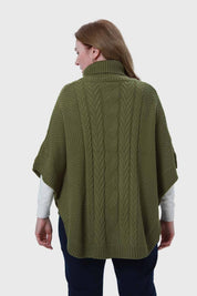 Sweater Mujer Poncho Verde