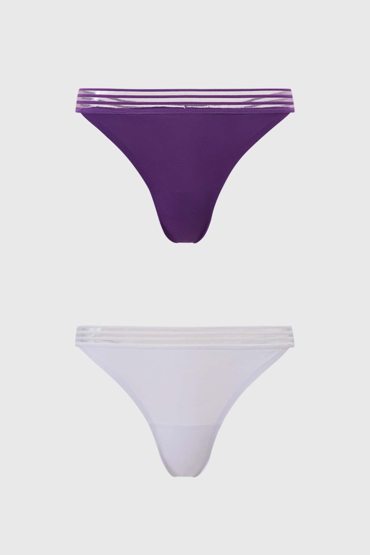 Calzón Mujer Bipack Colaless Sin Costuras Morado