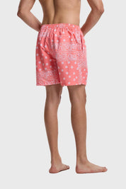 Short De Baño Hombre Print Bandana Coral