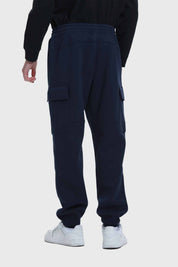 Pantalón Buzo Hombre Jogger Cargo Azul