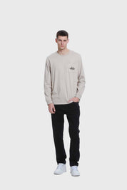Polera Hombre Con Bolsillo Beige