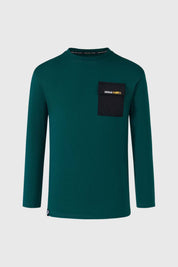 Polera Niño Con Bolsillo Verde