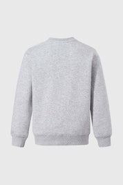 Polerón Niño Básico Con Print Gris