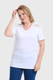 Polera Mujer Con Tachas Crudo
