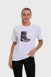 Polera Mujer Print Blanco