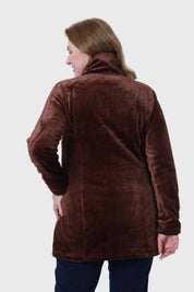 POLAR MUJER CON BOLSILLO CAFE OSCURO
