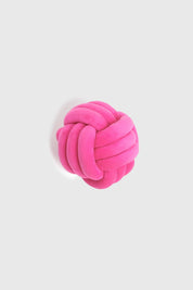 COJÍN VELVET NUDO MAGENTA