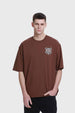 Polera Hombre Doble Print Chocolate