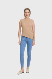 Polera Mujer C/Basta En Punta Beige