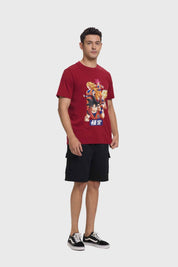Polera Hombre Dragon Ball Burdeo