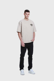 Polera Hombre Doble Print Beigev