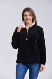 Polar Mujer Medio Negro Melange
