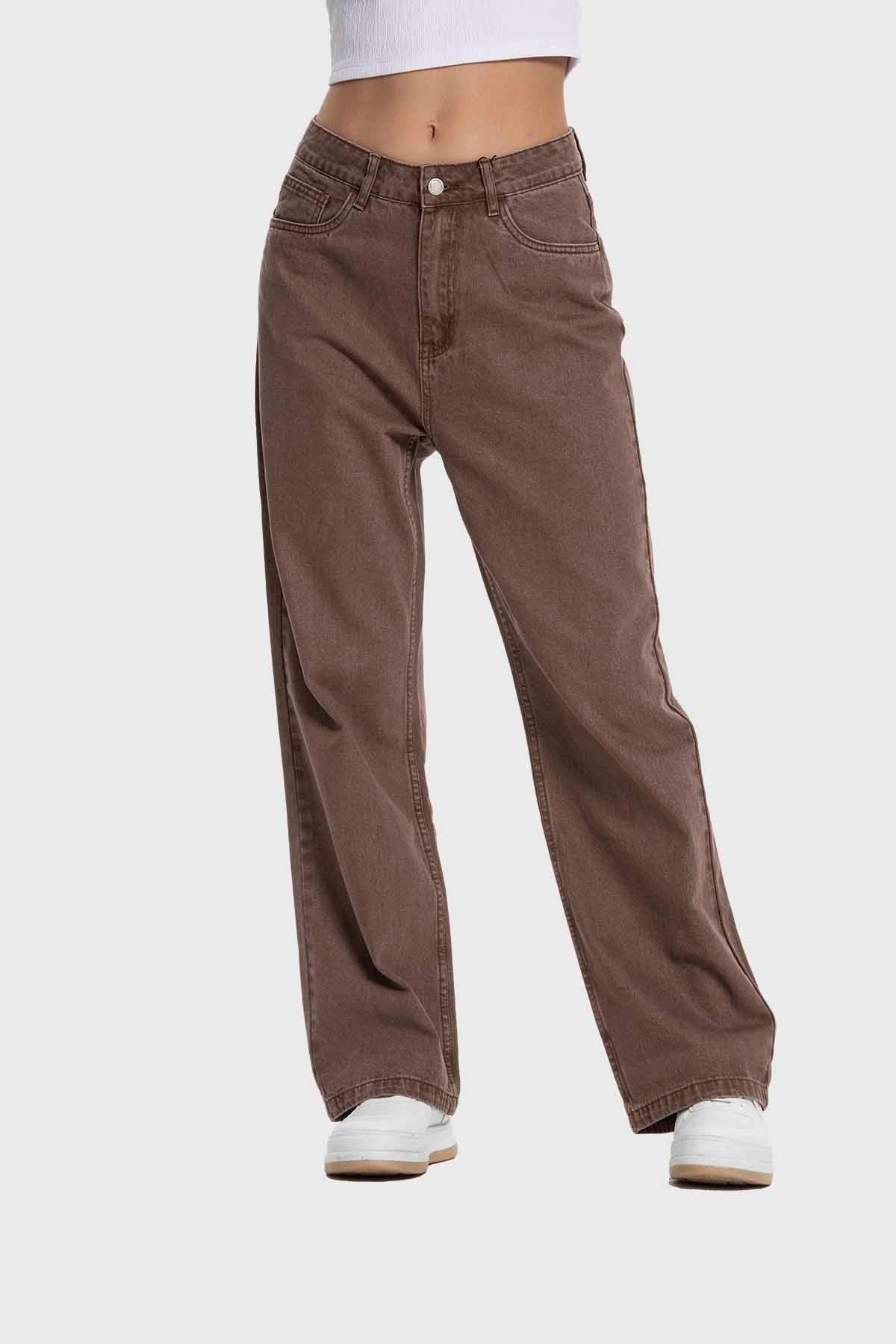 Jeans Mujer Calce Recto Classic Whashed Chocolate