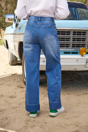 Jeans Mujer Wide Leg Basta Azul