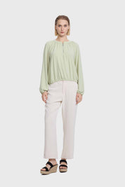 Blusa Mujer Medio Cierre Verde