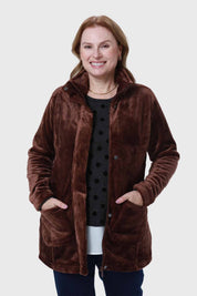 POLAR MUJER CON BOLSILLO CAFE OSCURO