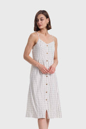 Vestido Mujer Pabilo Lino Crudo