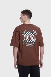 Polera Hombre Doble Print Chocolate