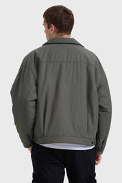 CHAQUETA HOMBRE ABOTONADA VERDE MILITAR