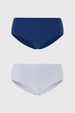 Calzón Mujer Bipack Pantaleta Algodón Azul