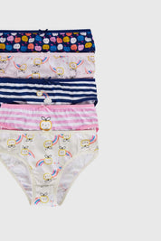 Calzón Niña 5Pack Print Azul