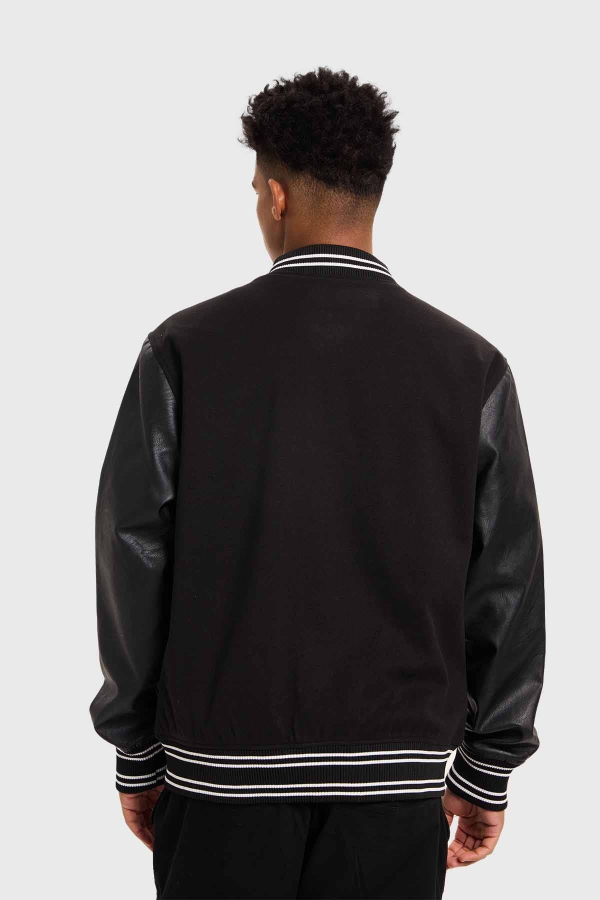 Chaqueta Hombre Varsity Negro