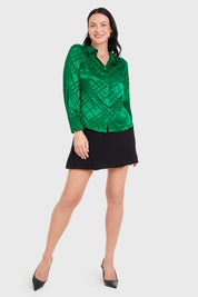 Blusa Mujer Con Textura Verde