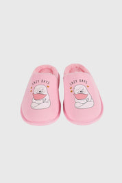 Pantufla Mujer Animales Rosado