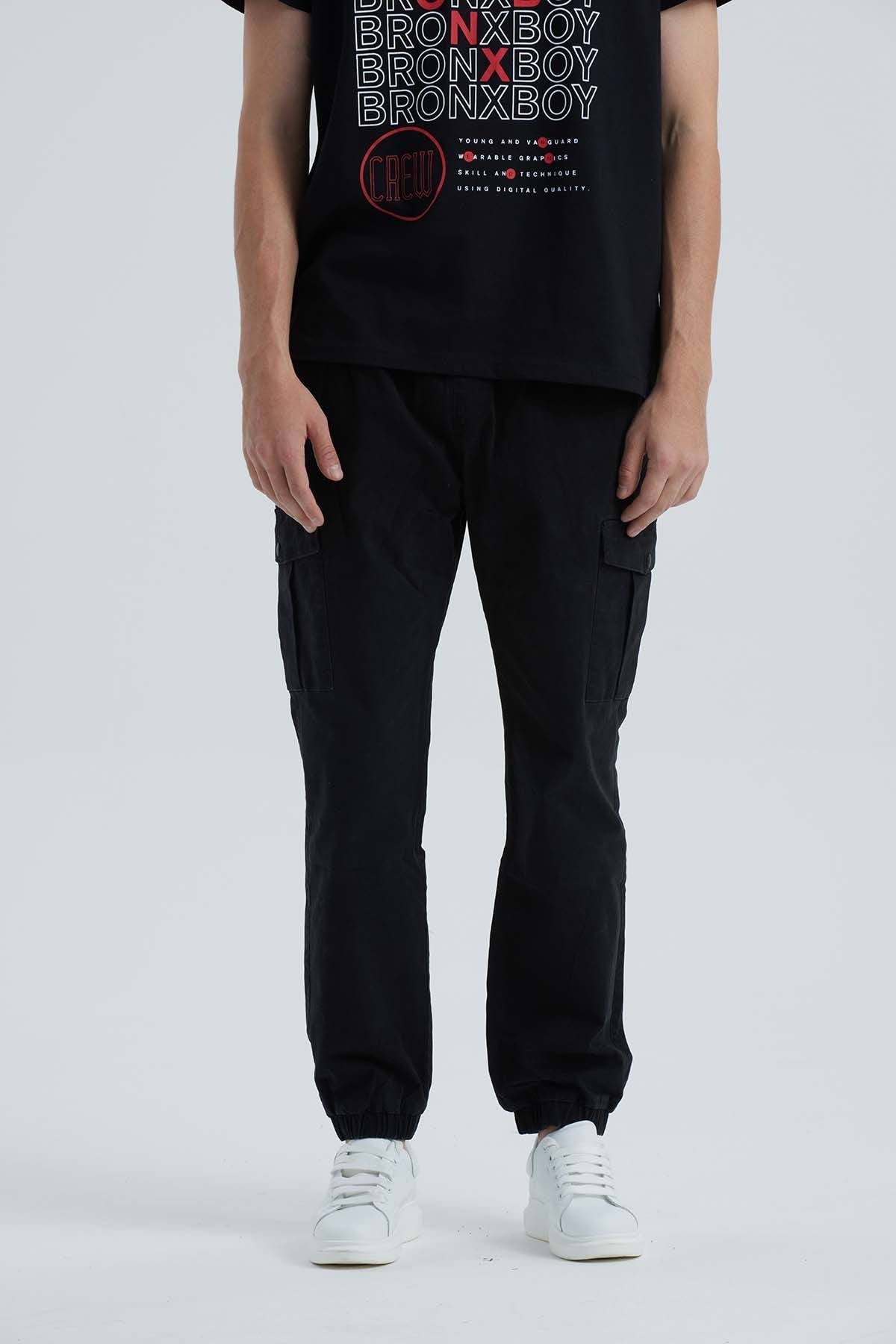 Pantalón Hombre Cargo Negro