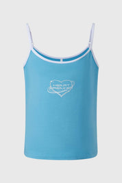 Polera Niña Heart Breaker Celeste