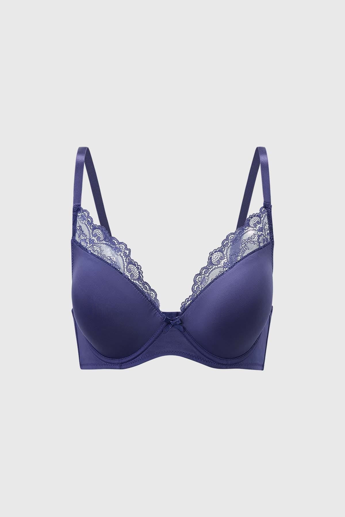 SOSTÉN MUJER COPA SUPPORT CON DETALLE AZUL OSCURO