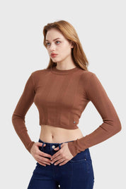 Sweater Mujer Crop Café
