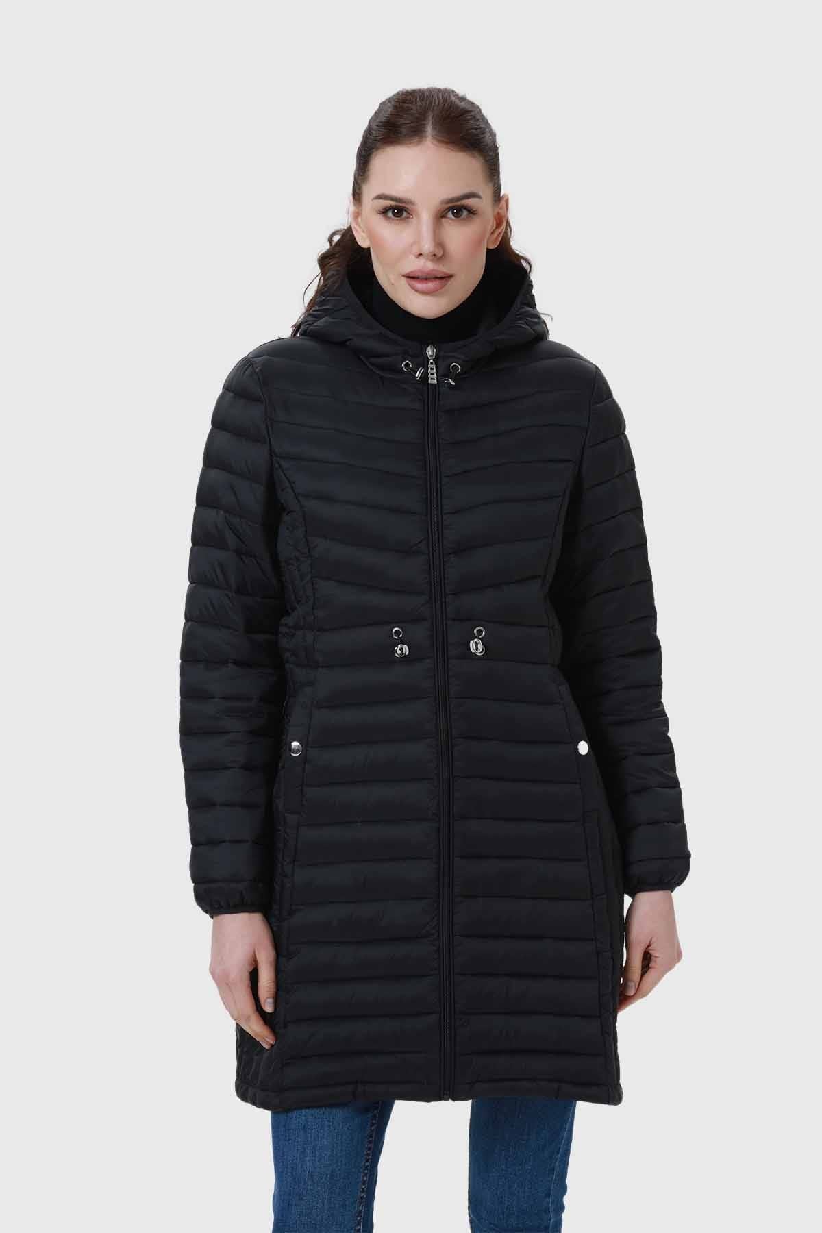 Parka Mujer Modelo Largo Negro