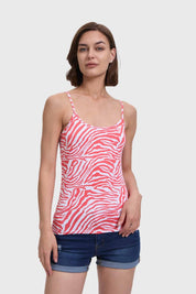 Polera Mujer Pabilo Print Coral